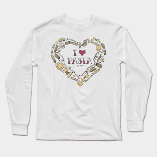 I Heart Pasta Long Sleeve T-Shirt